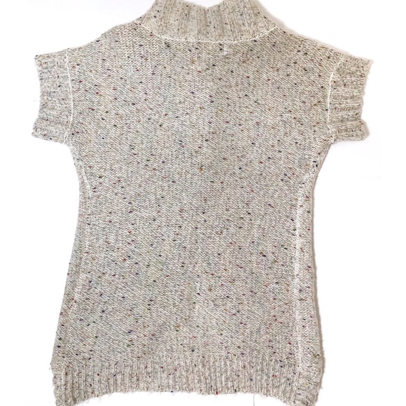 Decree Cardigan Sweater Long High Collar 3 Button Oatmeal Multicolor Small - Picture 7 of 7